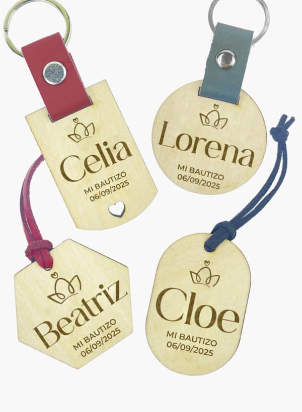 Llavero Bautizo "CORONA REINA"