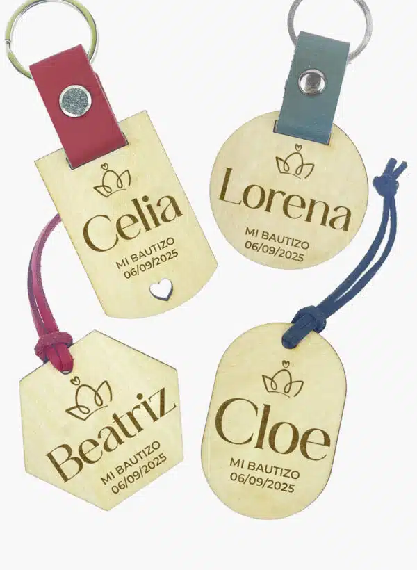 Llavero Bautizo "CORONA REINA"
