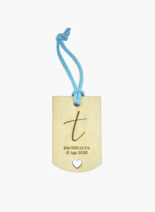 Llavero Bautizo "MONOGRAMA CALIGRÁFICO"