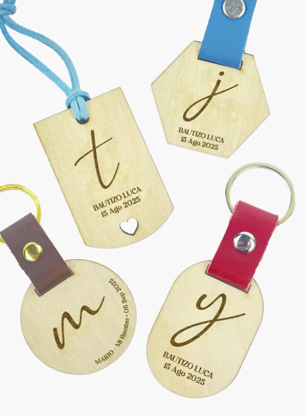 Llavero Bautizo "MONOGRAMA CALIGRÁFICO"